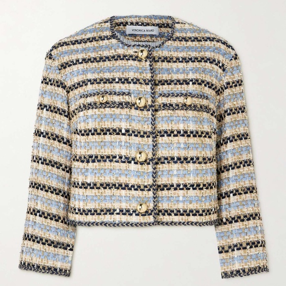 VERONICA BEARD Sumira metallic tweed jacket - Picture 1 of 5